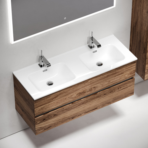 Тумба под раковину Sancos Urban UR120-2ECH 119х45х55 подвесная цвет дуб чарльстон - фото 4